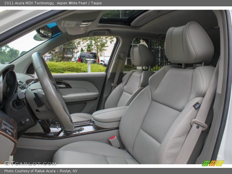 Aspen White Pearl / Taupe 2011 Acura MDX Technology