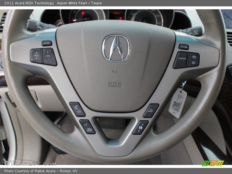 Aspen White Pearl / Taupe 2011 Acura MDX Technology