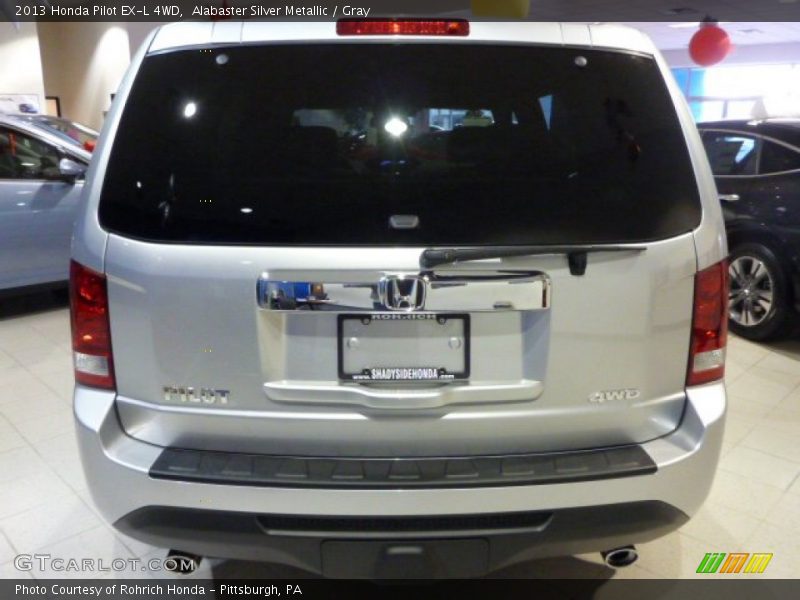 Alabaster Silver Metallic / Gray 2013 Honda Pilot EX-L 4WD