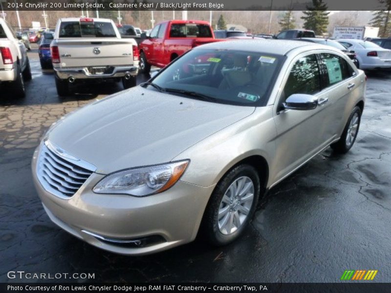 Cashmere Pearl / Black/Light Frost Beige 2014 Chrysler 200 Limited Sedan
