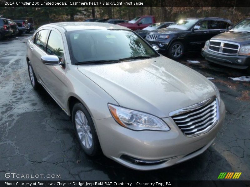 Cashmere Pearl / Black/Light Frost Beige 2014 Chrysler 200 Limited Sedan