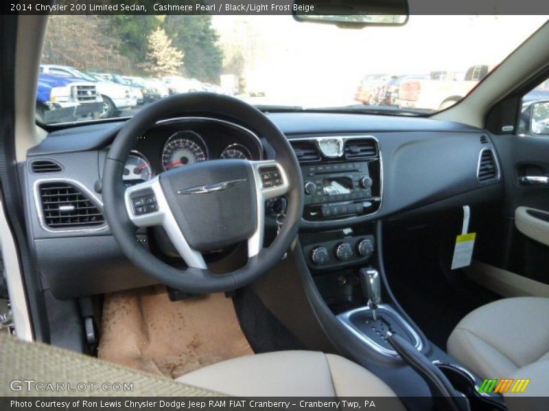 Cashmere Pearl / Black/Light Frost Beige 2014 Chrysler 200 Limited Sedan