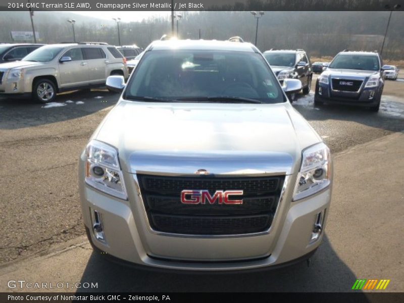 Champagne Silver Metallic / Jet Black 2014 GMC Terrain SLE AWD