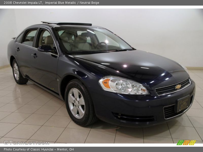 Imperial Blue Metallic / Neutral Beige 2008 Chevrolet Impala LT