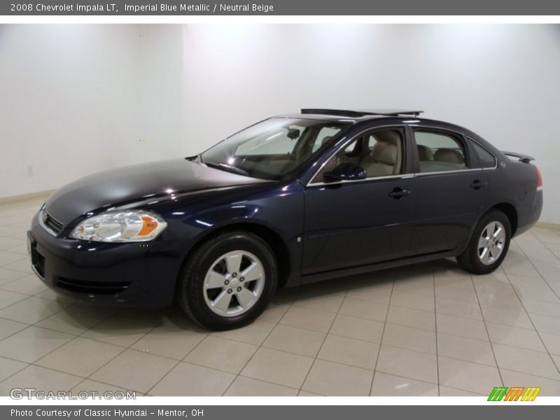 Imperial Blue Metallic / Neutral Beige 2008 Chevrolet Impala LT