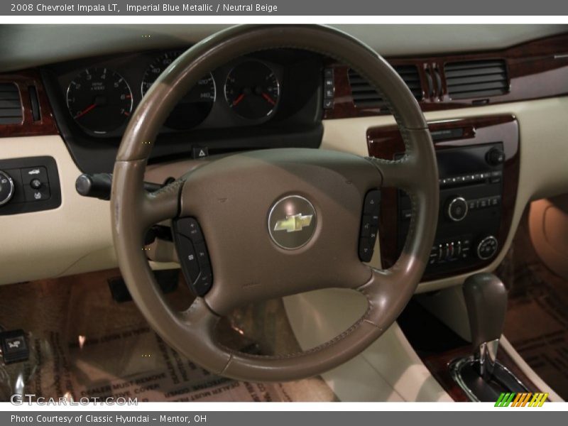 Imperial Blue Metallic / Neutral Beige 2008 Chevrolet Impala LT