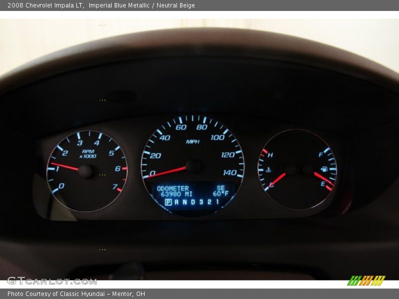 Imperial Blue Metallic / Neutral Beige 2008 Chevrolet Impala LT