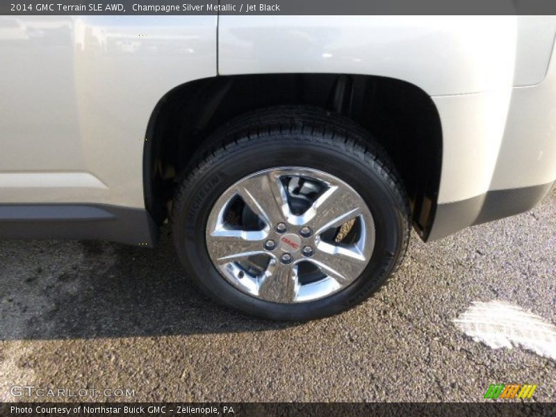 Champagne Silver Metallic / Jet Black 2014 GMC Terrain SLE AWD