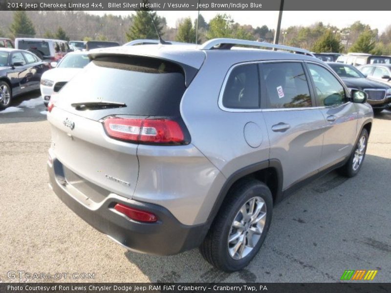 Billet Silver Metallic / Vesuvio - Jeep Brown/Indigo Blue 2014 Jeep Cherokee Limited 4x4