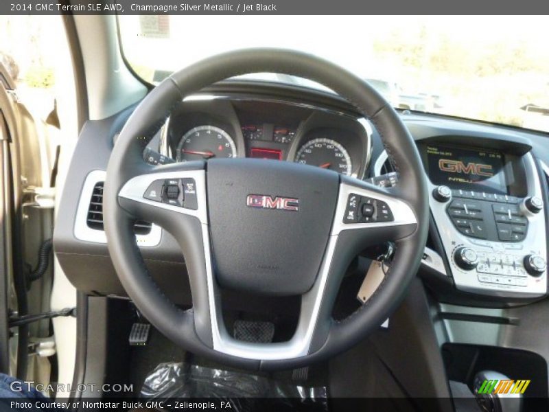 Champagne Silver Metallic / Jet Black 2014 GMC Terrain SLE AWD