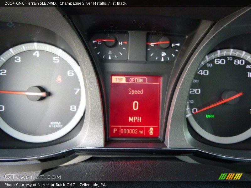 Champagne Silver Metallic / Jet Black 2014 GMC Terrain SLE AWD