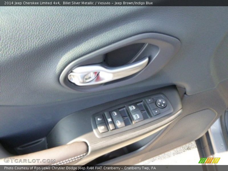 Billet Silver Metallic / Vesuvio - Jeep Brown/Indigo Blue 2014 Jeep Cherokee Limited 4x4
