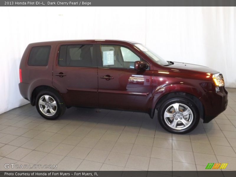 Dark Cherry Pearl / Beige 2013 Honda Pilot EX-L