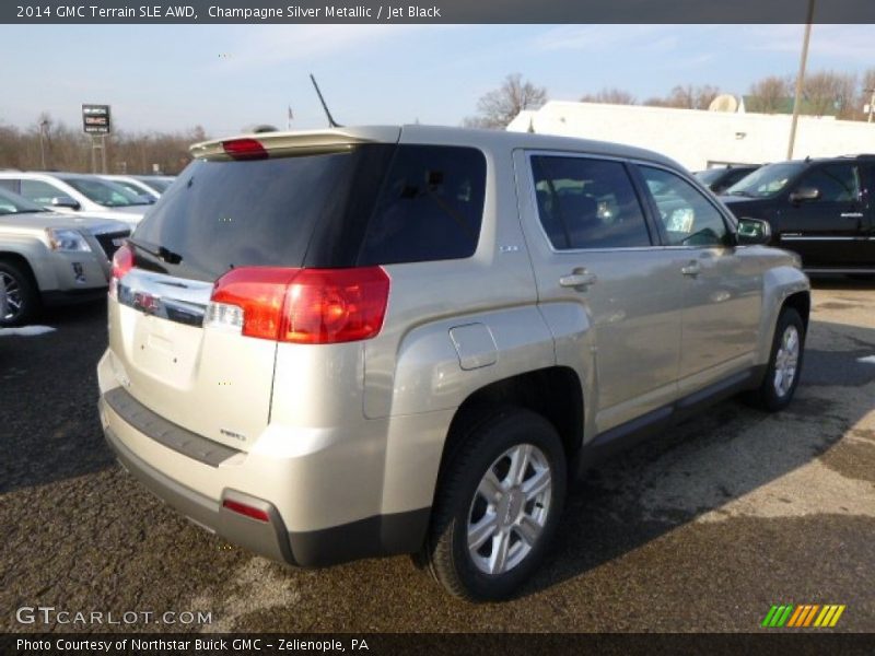 Champagne Silver Metallic / Jet Black 2014 GMC Terrain SLE AWD