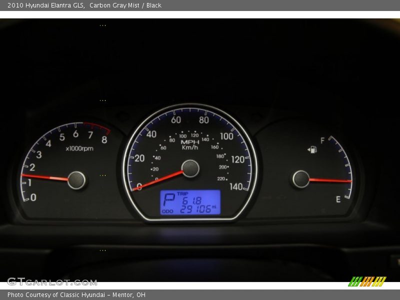 Carbon Gray Mist / Black 2010 Hyundai Elantra GLS