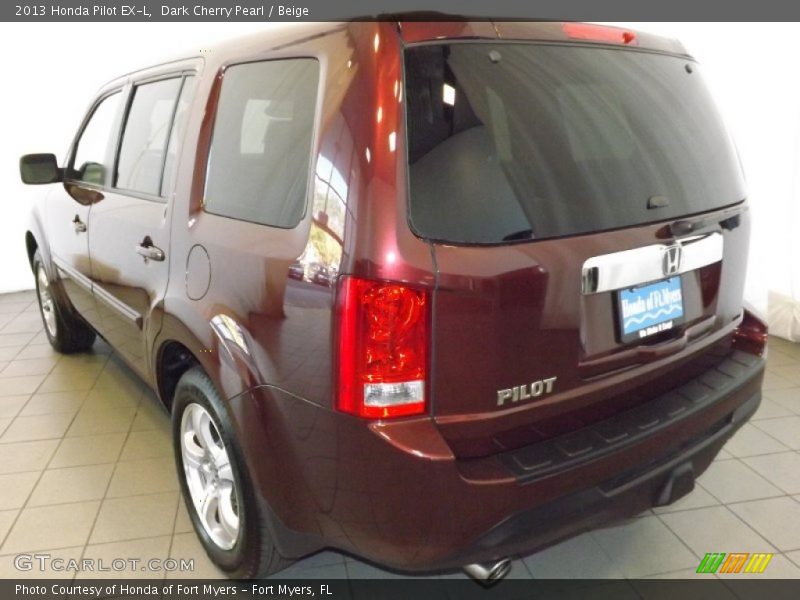 Dark Cherry Pearl / Beige 2013 Honda Pilot EX-L