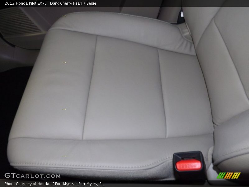 Dark Cherry Pearl / Beige 2013 Honda Pilot EX-L