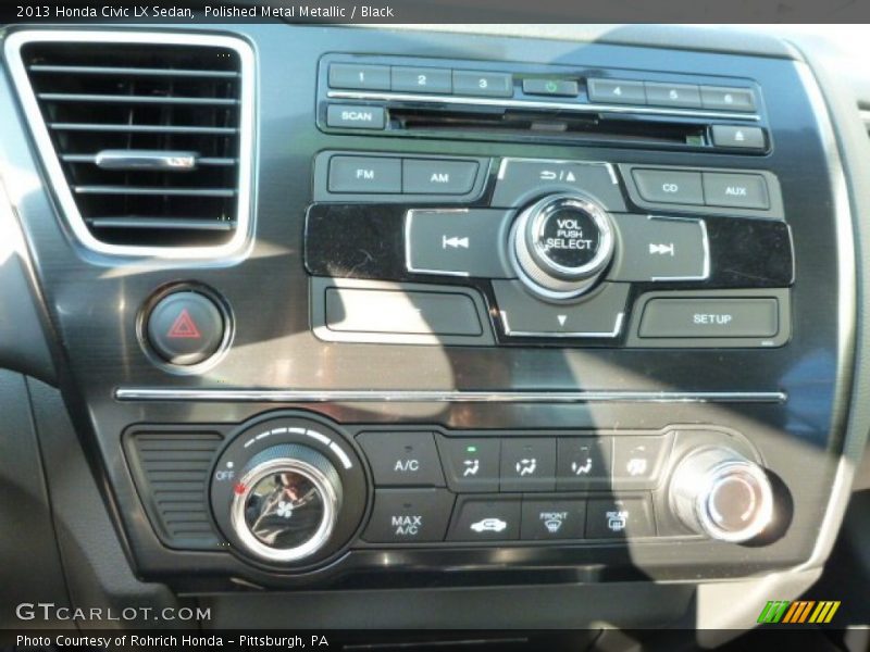 Polished Metal Metallic / Black 2013 Honda Civic LX Sedan