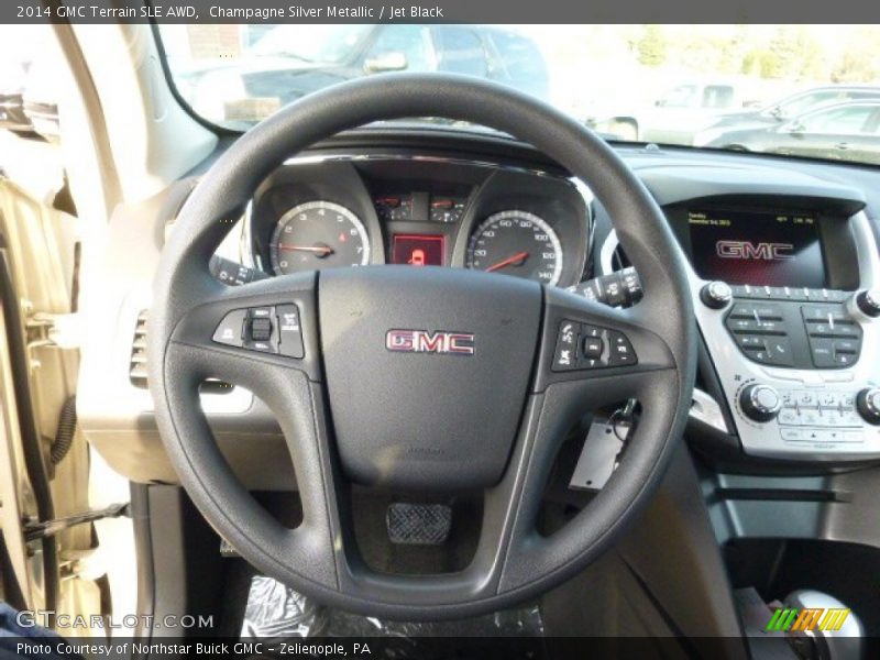 Champagne Silver Metallic / Jet Black 2014 GMC Terrain SLE AWD