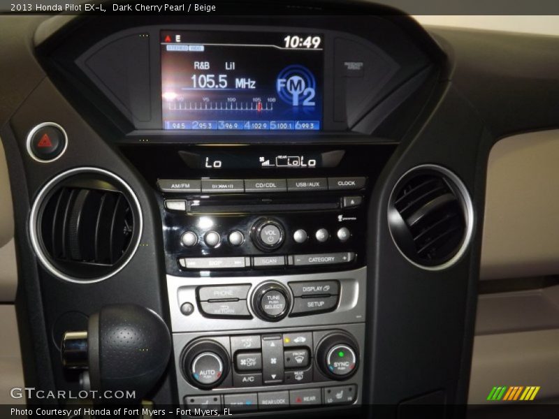 Dark Cherry Pearl / Beige 2013 Honda Pilot EX-L