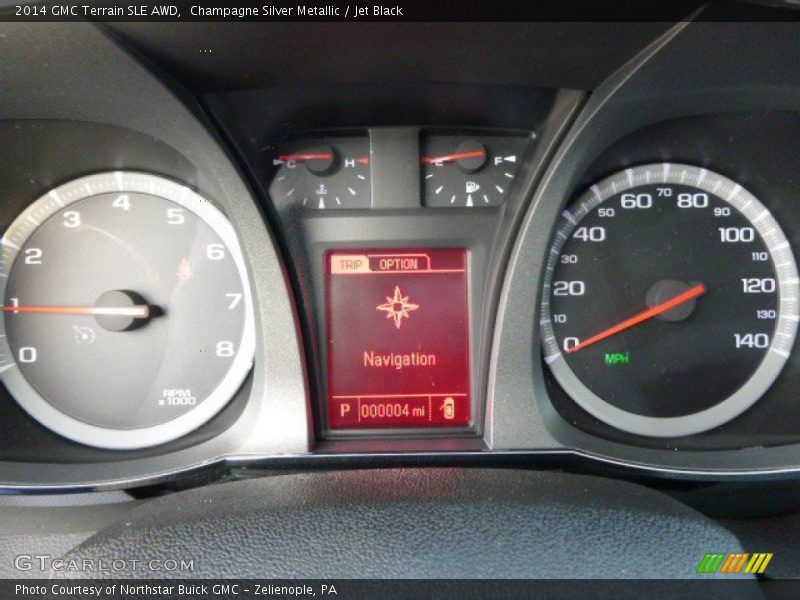 Champagne Silver Metallic / Jet Black 2014 GMC Terrain SLE AWD