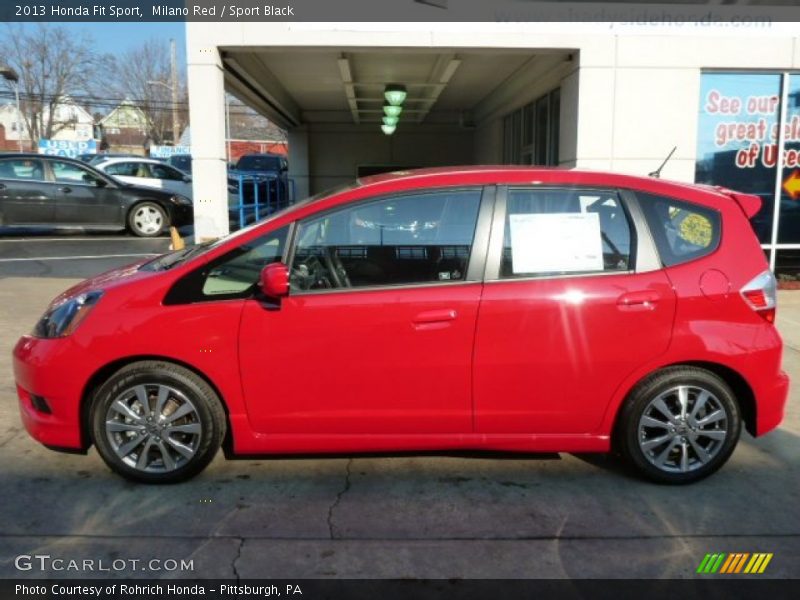 Milano Red / Sport Black 2013 Honda Fit Sport