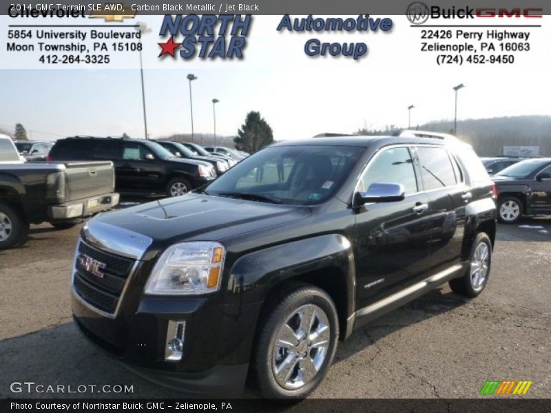Carbon Black Metallic / Jet Black 2014 GMC Terrain SLE AWD