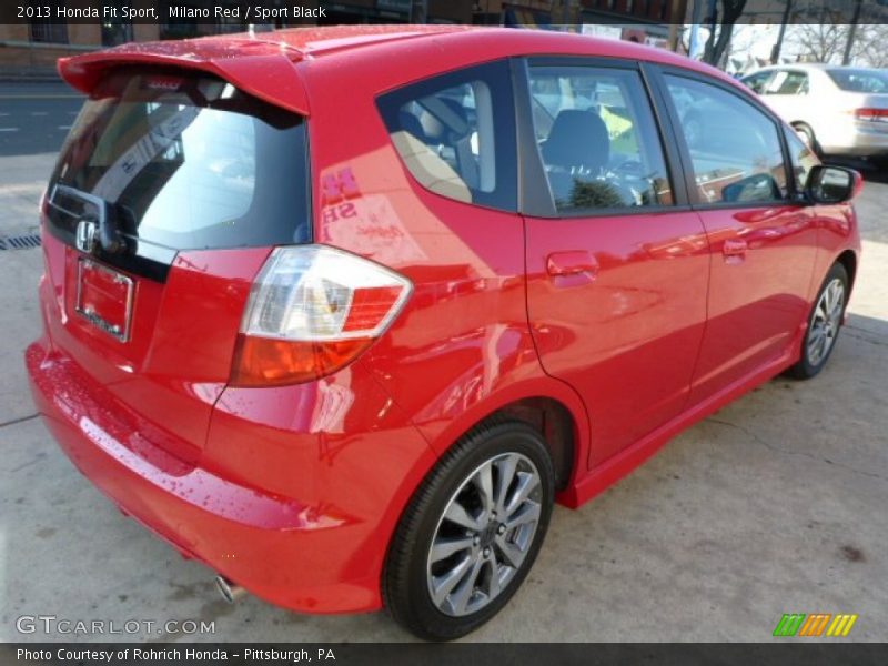 Milano Red / Sport Black 2013 Honda Fit Sport