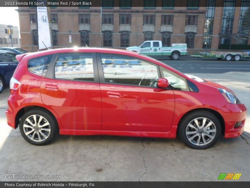 Milano Red / Sport Black 2013 Honda Fit Sport