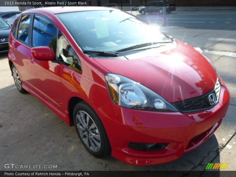 Milano Red / Sport Black 2013 Honda Fit Sport