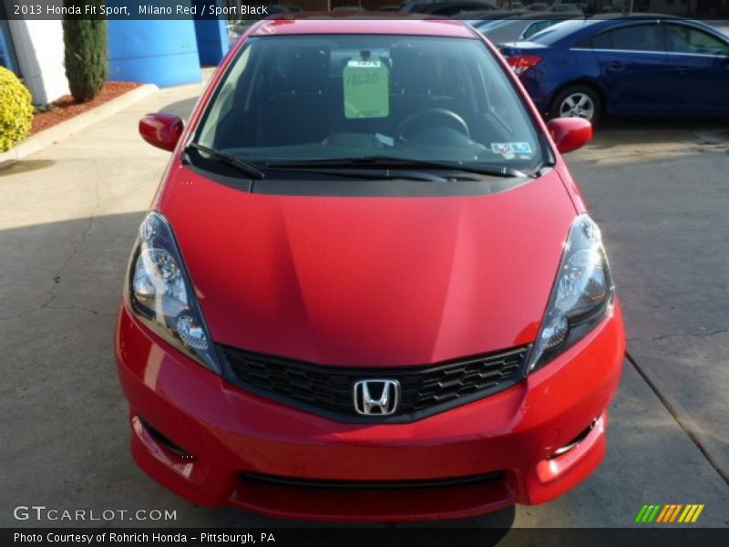 Milano Red / Sport Black 2013 Honda Fit Sport