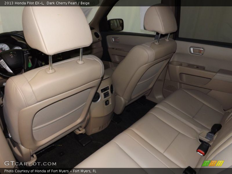 Dark Cherry Pearl / Beige 2013 Honda Pilot EX-L
