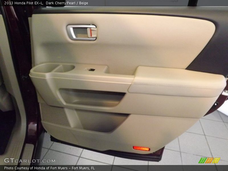 Dark Cherry Pearl / Beige 2013 Honda Pilot EX-L