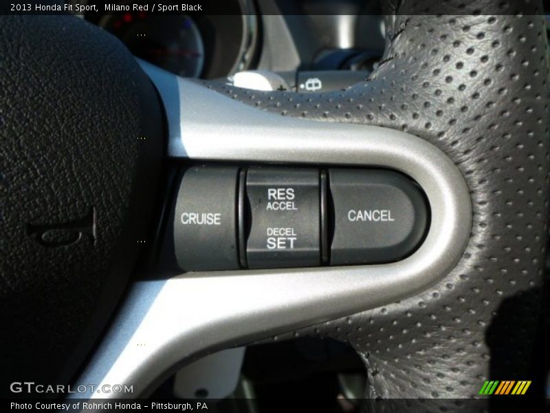 Milano Red / Sport Black 2013 Honda Fit Sport
