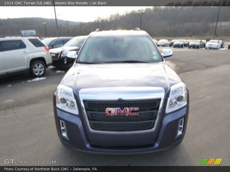 Atlantis Blue Metallic / Jet Black 2014 GMC Terrain SLE AWD