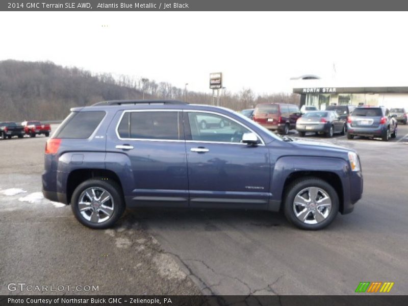Atlantis Blue Metallic / Jet Black 2014 GMC Terrain SLE AWD