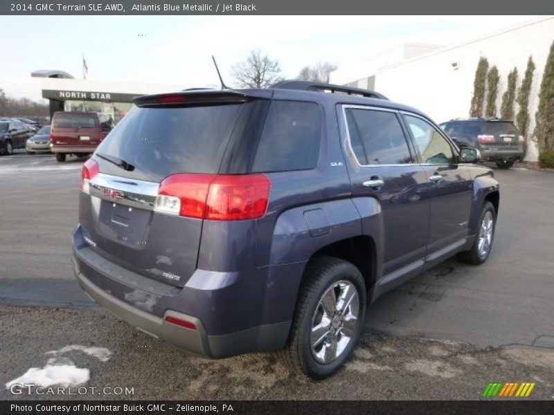 Atlantis Blue Metallic / Jet Black 2014 GMC Terrain SLE AWD
