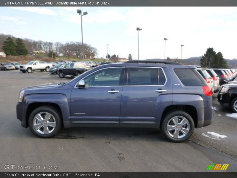 Atlantis Blue Metallic / Jet Black 2014 GMC Terrain SLE AWD