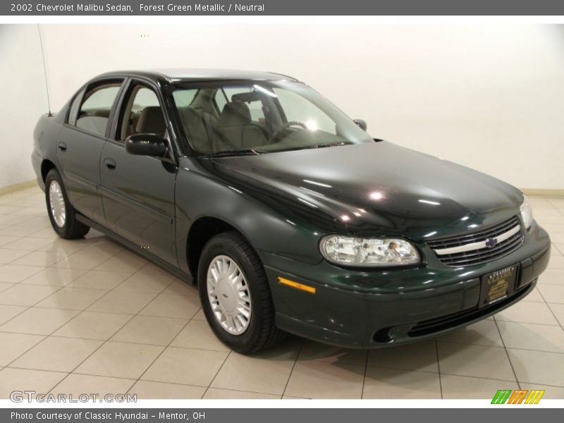 Forest Green Metallic / Neutral 2002 Chevrolet Malibu Sedan