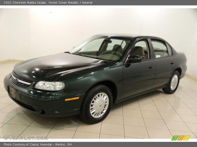 Forest Green Metallic / Neutral 2002 Chevrolet Malibu Sedan