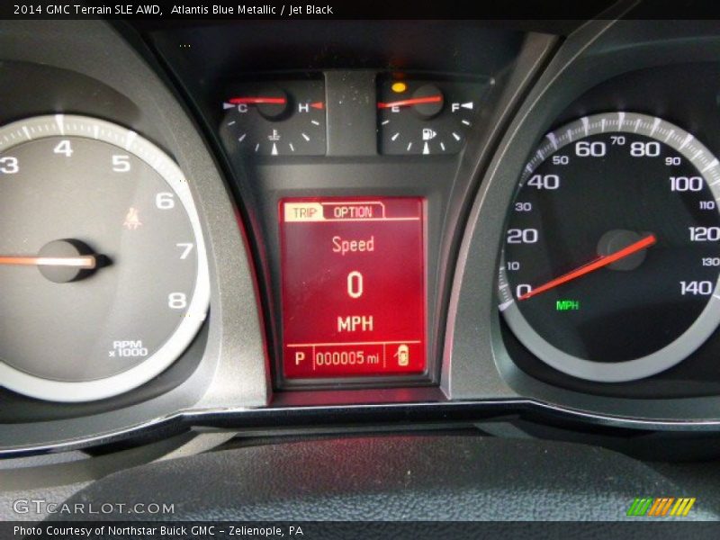 Atlantis Blue Metallic / Jet Black 2014 GMC Terrain SLE AWD