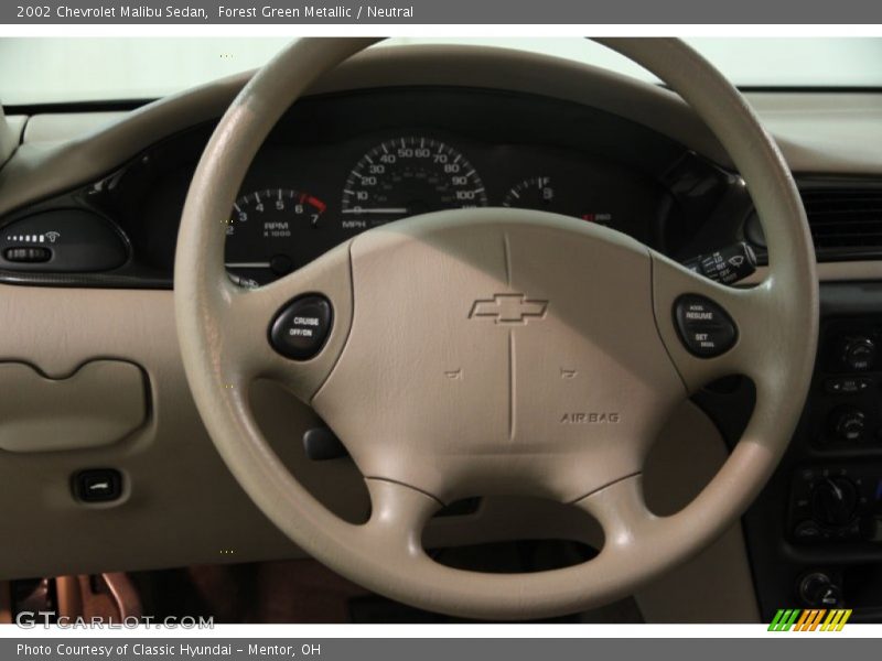 Forest Green Metallic / Neutral 2002 Chevrolet Malibu Sedan