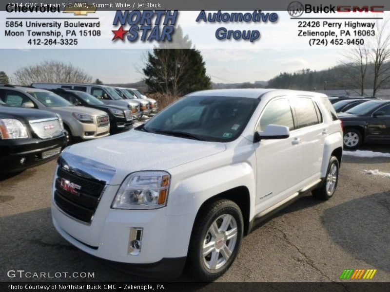 Summit White / Jet Black 2014 GMC Terrain SLE AWD