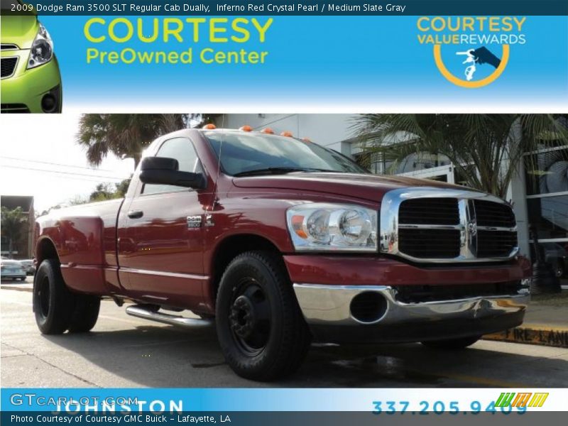 Inferno Red Crystal Pearl / Medium Slate Gray 2009 Dodge Ram 3500 SLT Regular Cab Dually