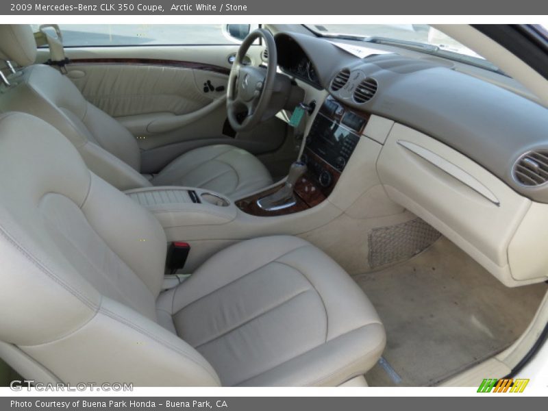 Arctic White / Stone 2009 Mercedes-Benz CLK 350 Coupe