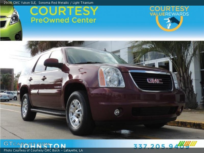 Sonoma Red Metallic / Light Titanium 2008 GMC Yukon SLE