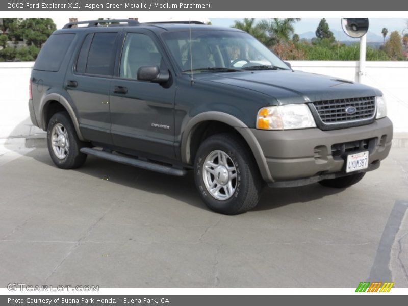 Aspen Green Metallic / Medium Parchment 2002 Ford Explorer XLS