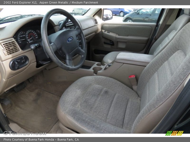 Aspen Green Metallic / Medium Parchment 2002 Ford Explorer XLS
