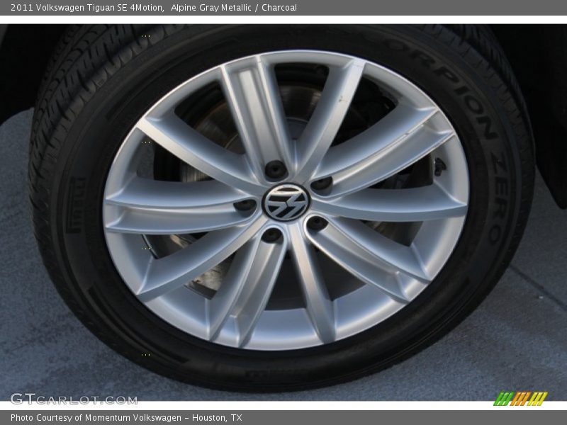 Alpine Gray Metallic / Charcoal 2011 Volkswagen Tiguan SE 4Motion