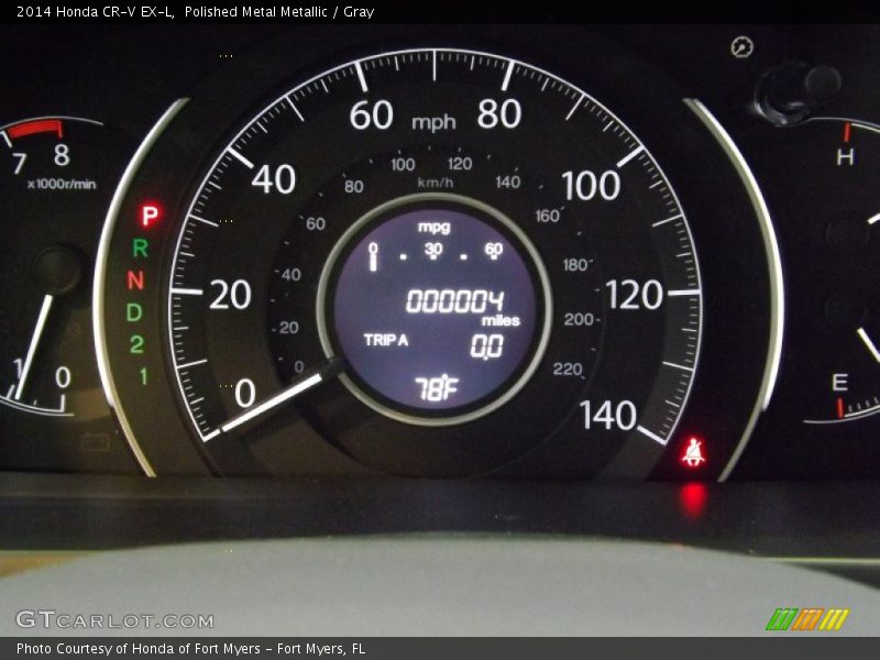 Polished Metal Metallic / Gray 2014 Honda CR-V EX-L